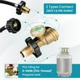 thumbnail image 4 of Clearance Plumbing Fittings under $10,Propane Tank Adapter Propane Gauge For 100 Lb Propane Tank Fit Pol To Qcc1 Propane Tank Adapter Pol To Qcc1 / Type Old To New Connection Type Solid Brass, 4 of 8