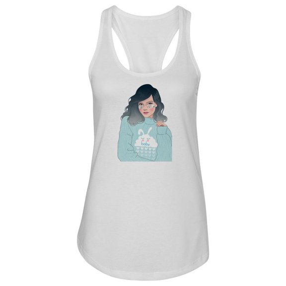 Woman In Pajamas Tank Women -Image by Shutterstock, Female x-Small