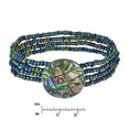 thumbnail image 6 of AeraVida Vibrant Abalone Seashell Mosaic with Beaded Multi-Strand Bracelet, 6 of 7