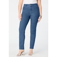 thumbnail image 2 of Roaman's Women's Plus Size High-Rise Tummy Control Straight-Leg Jeans, 2 of 4
