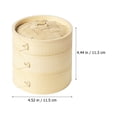 thumbnail image 2 of 1 Set Food Bamboo Steamer Multi-use Steamer Bamboo Buns Steamer with Lid, 2 of 7
