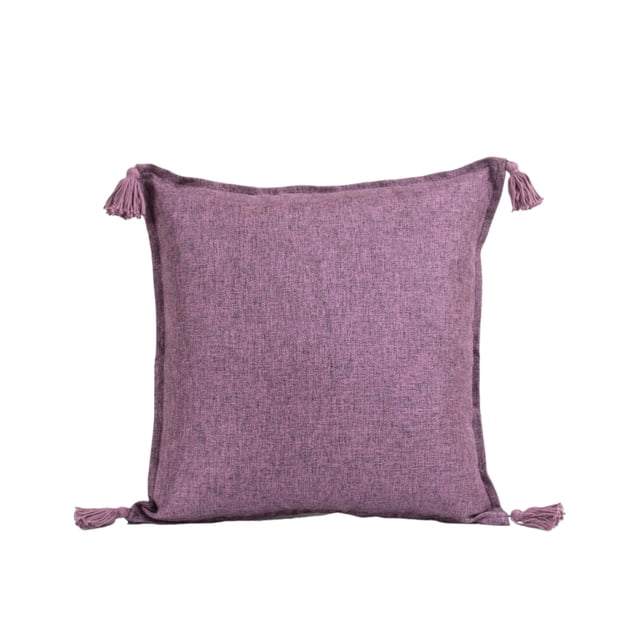 Cojín Decorativo Antonela Borlas Morado