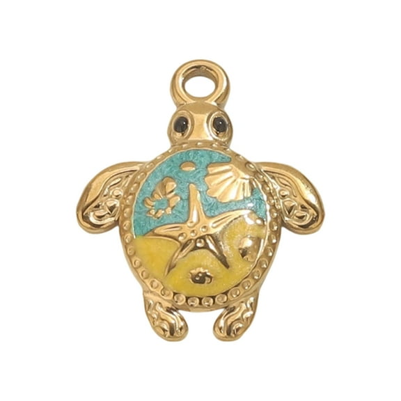 Stainless Steel Turtles Crowns Pendant for Jewelry Making Craft Corrosions Resistant Turtles Charm