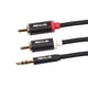 thumbnail image 5 of Gwong Electrónica Cable adaptador de cable de audio estéreo auxiliar de 3RCA a 2RCA a 2RCA para el altavoz del teléfono, 5 of 7