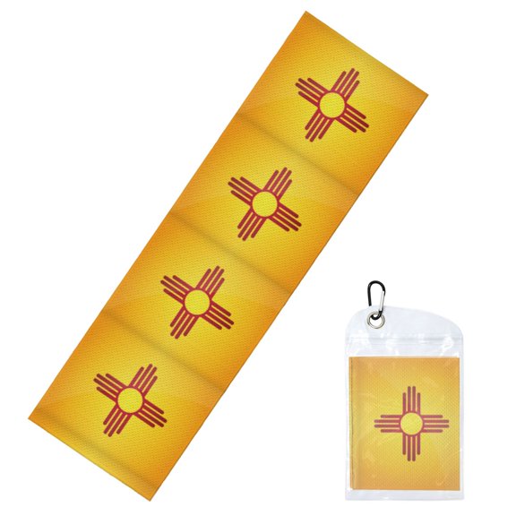 Flag Of-New-Mexico Cooling Towel 39.4"X11.8" Ice Sweat Towel Face Cooling Neck Cooler Wraps For Sports
