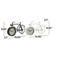 thumbnail image 3 of DecMode 9" Black Metal Bike Clock, Set of 2, 3 of 10