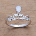 thumbnail image 5 of NOVICA Moonstone cocktail ring, 'Lovely Vines', 5 of 8