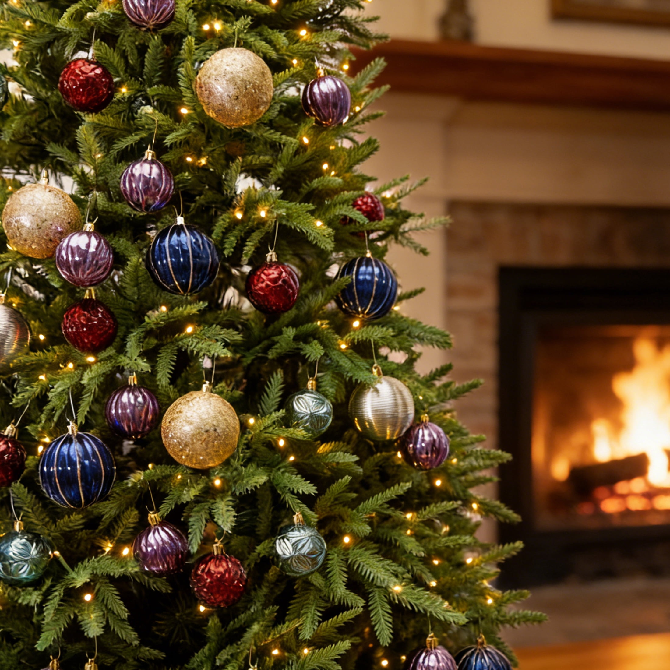 75-Count Multicolor Tranquil Ball Shatterproof Christmas Ornaments, by Holiday Time