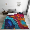 thumbnail image 5 of Pofeuu Colorful Abstract Swirls Print Ultra-Soft Micro Fleece Blanket,for Bed Or Sofa,All Season Throw Blankets Flannel Blanket-50"x40", 5 of 7