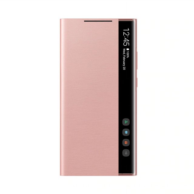 JFBUJC s'Applique à Samsung Mirror Smart View Flip-Free Répondant Étui pour Galaxy Note 20 / Note20 Ultra 5G Téléphone Étui à DEL S-View Étui EF-ZN985 Étui de Téléphone mobile