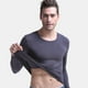 thumbnail image 5 of Minnieouse Ropa interior térmica para hombre, cálida, suave, agradable a la piel, capa base, vestido cálido, Villose, ropa de invierno diaria, otoño Camisetas Gris oscuro SG Minnieouse AP013484-14, 5 of 6