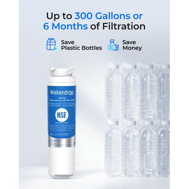 Waterdrop MSWF Refrigerator Water Filter NSF 42 Certified, Reduces
