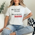 thumbnail image 2 of Funny Nevermind Text Joke Humor, White Comfort Colors T-Shirt, Small, 2 of 3