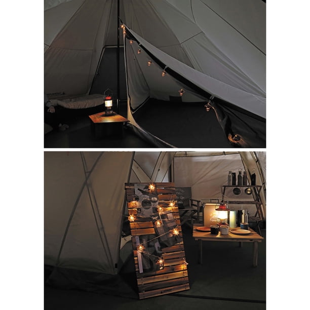 Luces De Cadena Al Aire Libre Luces De Camping Lámpara De Ambiente De Camping Luces De Cadena Al Aire Libre Lámpara De Ambiente Decorativa Impermeable Para Acampar Luces De ANGGREK Otros Deportes