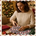thumbnail image 3 of Paquetes de tela FuWeave Vintage Poinsettia Christmas, 25 x 25 cm, 3 of 6