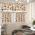 thumbnail image 2 of dinii Fall Kitchen Curtain and Valance Set Yellow Sunflower Thanksgiving Cafe Bar Window Curtains Bright Floral Light Filtering 24" Length Tier and Valance for Farmhouse Country 3 Pcs Window Curtain, 2 of 4