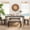 Gray, variant on Aiho 63" Dining Table Set for 6, Kitchen Table with 2 Stools & 2 Benches, Wood Dining Room Dinette Sets with Metal Frame for Breakfast Nook and Small Space - Gray