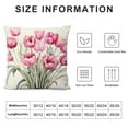 thumbnail image 5 of ARISTURING  Hello Love Pink Tulips Bicycle Throw Pillow Covers, Flowers Spring Mother's Day Cushion Case for Sofa Couch, 5 of 5