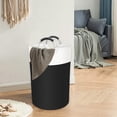 thumbnail image 4 of Cesto de ropa sucia plegable de 90 l, cesto para ropa sucia con asa protectora de espuma de aluminio para dormitorios universitarios, baño, dormitorio, bolsa de lavandería en liquidación, 4 of 6