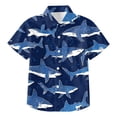 thumbnail image 7 of WUANDIXFA Hawaiian Shirts for Boys, Button Down Short Sleeve Tropical Print, Kids Summer Beachwear Tops 7-14 Years (Dark Blue, 11-12 Years), 7 of 7