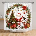 thumbnail image 5 of Nanqianyi Christmas Shower Curtain,Santa Claus Snowman Winter Holiday Bathroom Curtain,36 x 72 Inch Polyester Fabric,With Hooks, 5 of 5