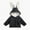 Dark Gray, variant on Kids Boys Girls Long Sleeve Solid Ribbed Cute Bunny Ear Hooded Jacket Thick Coat Outerwear