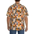 thumbnail image 3 of Fotbe Cat Paws Camisa Estampada de Manga Corta para Hombre, Casual de Verano, Estilo Playero, Sin Arrugas-Medium, 3 of 5