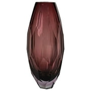 Fancy Cut Glass Vase - Plum Color- Vintage Charm-Art Deco-Modern Luxury-Quiet Luxury-Home Decor-Home