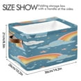 thumbnail image 4 of Cute Elephants Clouds Rainbows Hearts Stars Square Storage Bins with Handles Collapsible Containing Box 1 Pack, 4 of 9