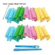 Tkrady 42 Pieces Spiral Curlers Wave Curls Kit, No Heat Hair Curlers Styling, 40 Pieces Hair Curler Rollers Curling Rods 2 Pieces Styling Hooks for Hair Supplies (7.87 Inch)