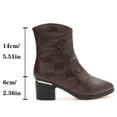 thumbnail image 5 of Taqqpue Women's Ankle Boots Plus Size Round Toe Mid Heel Side Zipper Comfortable Casual Dress Booties for Women Size 5.5-11 Fashion Dress Shoes Fall Winter Footwear Casual Walking, 5 of 10