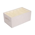 thumbnail image 3 of Cesto de almacenamiento de ropa plegable, caja de juguetes, cesta organizadora, organizador de armario Beige 6 Rejillas, 3 of 9