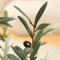 thumbnail image 3 of 6 ft Artificial Olive Plants with Realistic Leaves and Natural Trunk, Silk Fake Potted Tree with Wood Branches and Fruits, Faux Olive Tree for Office Home Decor, 3 of 9