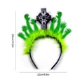 thumbnail image 3 of Diadema Mano Fantasma Lápida Halloween Accesorios para Fiesta Graduación Festival Peludo (verde), 3 of 3