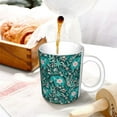 thumbnail image 3 of Yiaed Lephants in the Jungle Print Ceramics Coffee,Large Handle Design,Extra Large Tea and Coffee Cup for Office and Home Mugs, 3 of 6