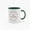 Deep Green, variant on 11 Ounce "Be Yourself" Ceramic Mug with Inspirational Quote & Smiling Faces Design - Black Handle Coffee Cup for Daily Use