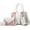 White, variant on NCY Women Fashion Handbags Purses Wallet Tote Shoulder Bag Casual Crossbody Bags, Top Handle Satchel Purse Set 4pcs for Ladies