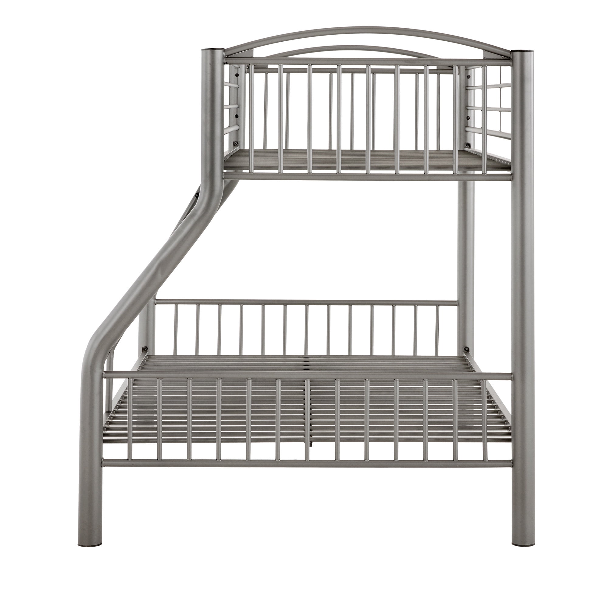 Weston Home Visalia Kids Metal Twin over Full Bunk Bed, Gray