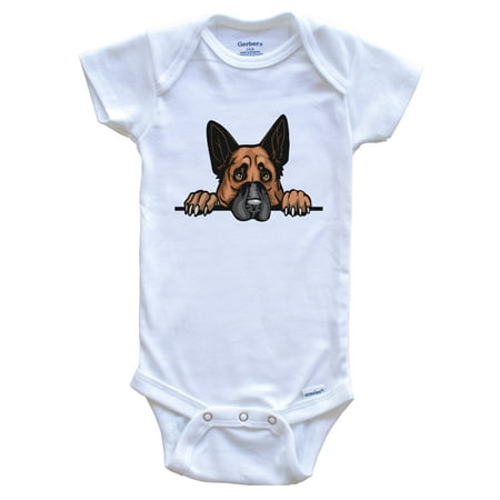 UPC: 0653485581597 | German Shepherd Dog Breed Cute One Piece Baby Bodysuit 6-9 months white