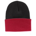 thumbnail image 1 of Port & Company ® Knit Cap.  Cp90 Osfa Black/ Athletic Red, 1 of 1