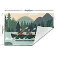 thumbnail image 3 of ZNDUO Placemats, 1 PCS Heat Resistant Stain Resistant Woven PVC Insulation Placemats, Durable Washable Elegant Table Mats for Dining-Forest Boating Campaign, 18"x12", 3 of 6