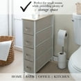 thumbnail image 6 of Simplify Adult 4 Drawer Slim Chest Dresser with Fabric Drawers, Beige, 6 of 9