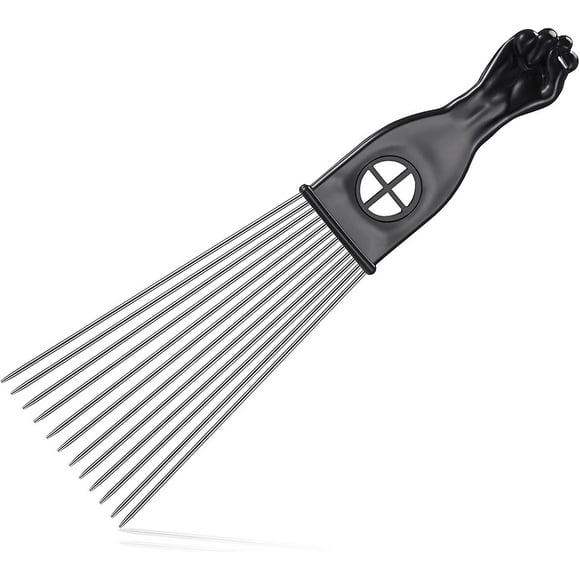 Afro Pick Comb Metal Pick Comb Plastic Afro Pick Hair Comb Wide Tooth Hair Pick