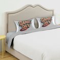thumbnail image 3 of Yayeee Pillowcase King Size Set of 2 Satin Wrinkle Resistant Pillow Case, Game Day, 3 of 7