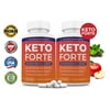(2 Pack) Keto Forte Pills Includes Apple Cider Vinegar goBHB Exogenous Ketones Advanced Ketogenic Supplement Ketosis Support for Men Women 120 Capsules