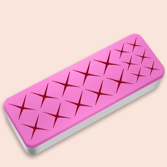 Caja de almacenamiento de lápiz labial Pedestal antideslizante Organizador de maquillaje Lavable (Rosa roja)