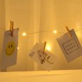 thumbnail image 2 of Labymos 3.0M 30 Lights String Light + 30 Wood Clips DIY Photo Clip Fairy Light, 2 of 8