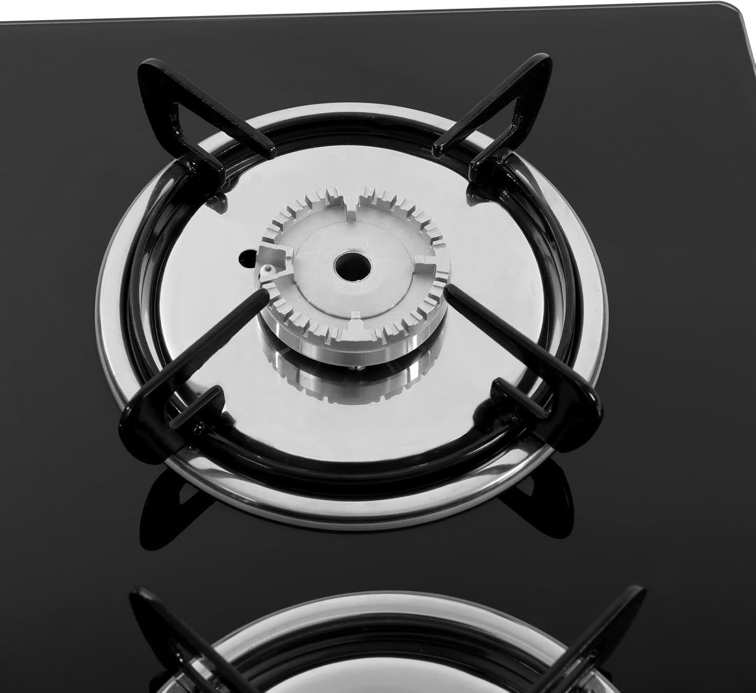 Gas Cook-top Gas Stoves,4-Burners Built-in Countertop Gas Stove NG/LPG Gas Hob Kitchen Cooker Built-In Cook Stove Tempered Glass Electronic Ignition Stove
