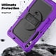 thumbnail image 4 of Funda para Samsung Galaxy Tab S10 Plus 12.4 pulgadas 2024/S9 FE Plus/S9 Plus 2023, funda protectora resistente a prueba de golpes con protector de pantalla, soporte giratorio de 360°, correa de mano, 4 of 9
