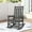 Grey, variant on KINGYES Outdoor Rocking Chair Set of 2 HDPE All Weather Patio Rocker for Garden Lawn, Grey